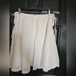 Eyelet Skirt by Express White and New With Tags Size 12
